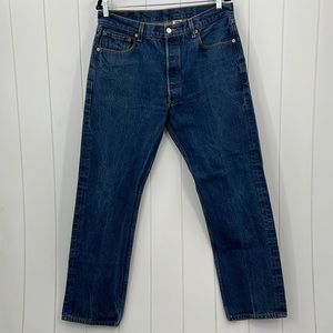 Vintage Levi’s 501XX Denim Blue Jeans Button Fly 35X32 Straight Leg 100% Cotton